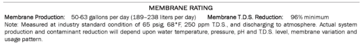 membrane rating